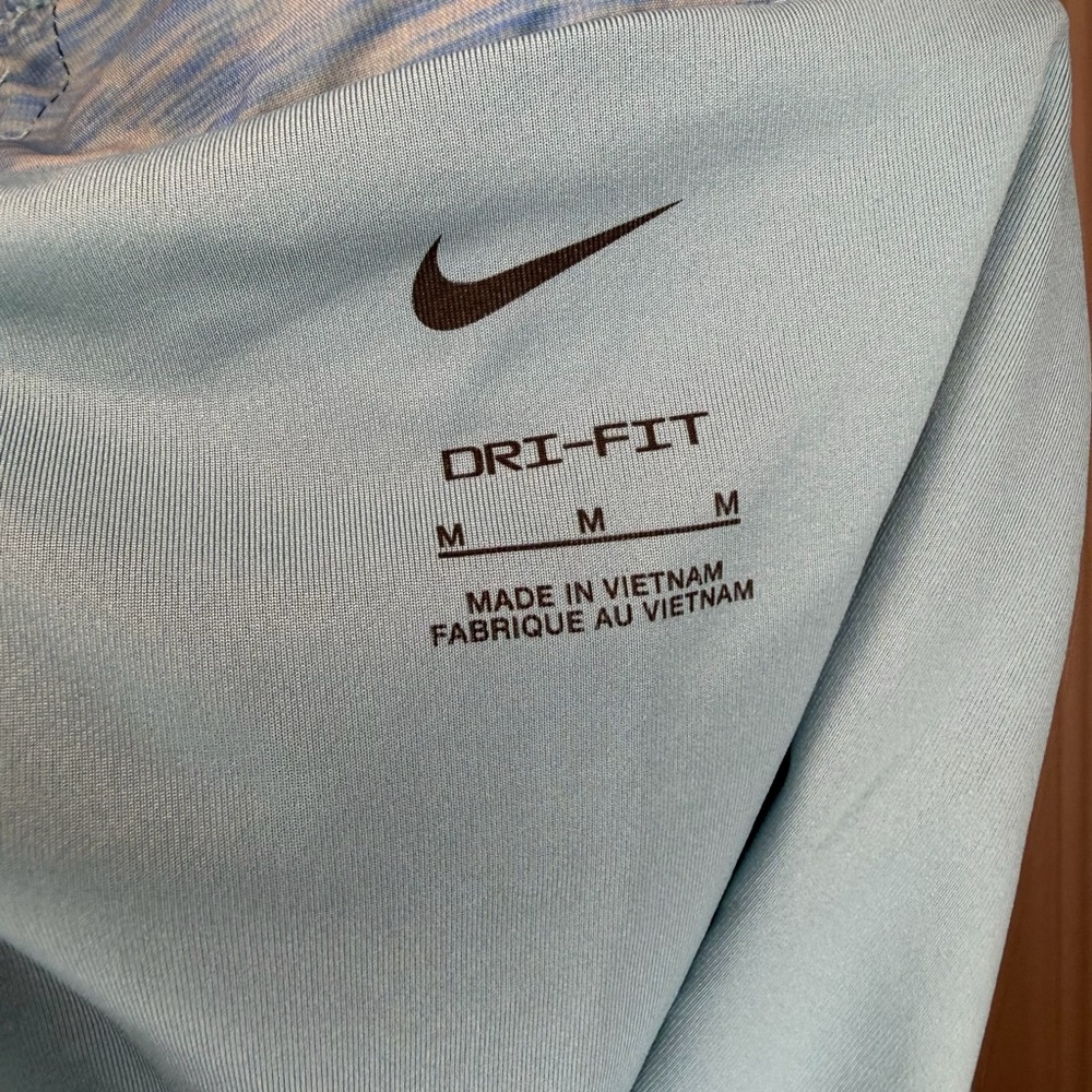 Nike Women's One Dri-FIT Mid-Rise 3" Brief-Lined Shorts in a blue space-dye M - Picture 4 of 4